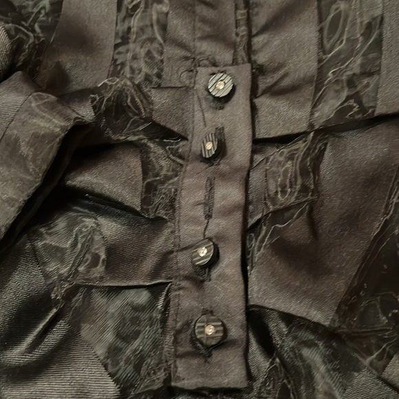 KAKTUS WOMENS Black Textured Blouse, new with tags, size large - Picture 8 of 8